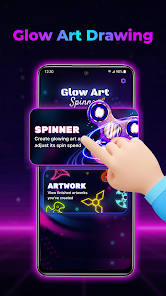 Glow Finger Spinner Doodle Art screenshot 5