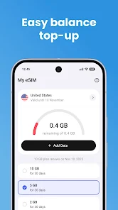 eSim Prepaid Mobile Travel App screenshot 3